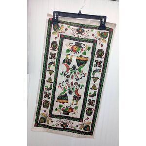 Vintage colorful. Dutch, linen  table runner